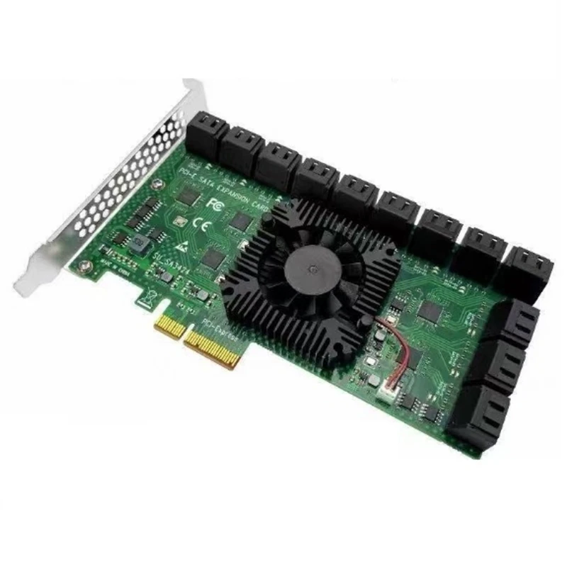 24-port PCI-E to Sata3.0 Expansion Card PCI for EXPRESS X16 Controller PCI-E Adapter 6GB Support