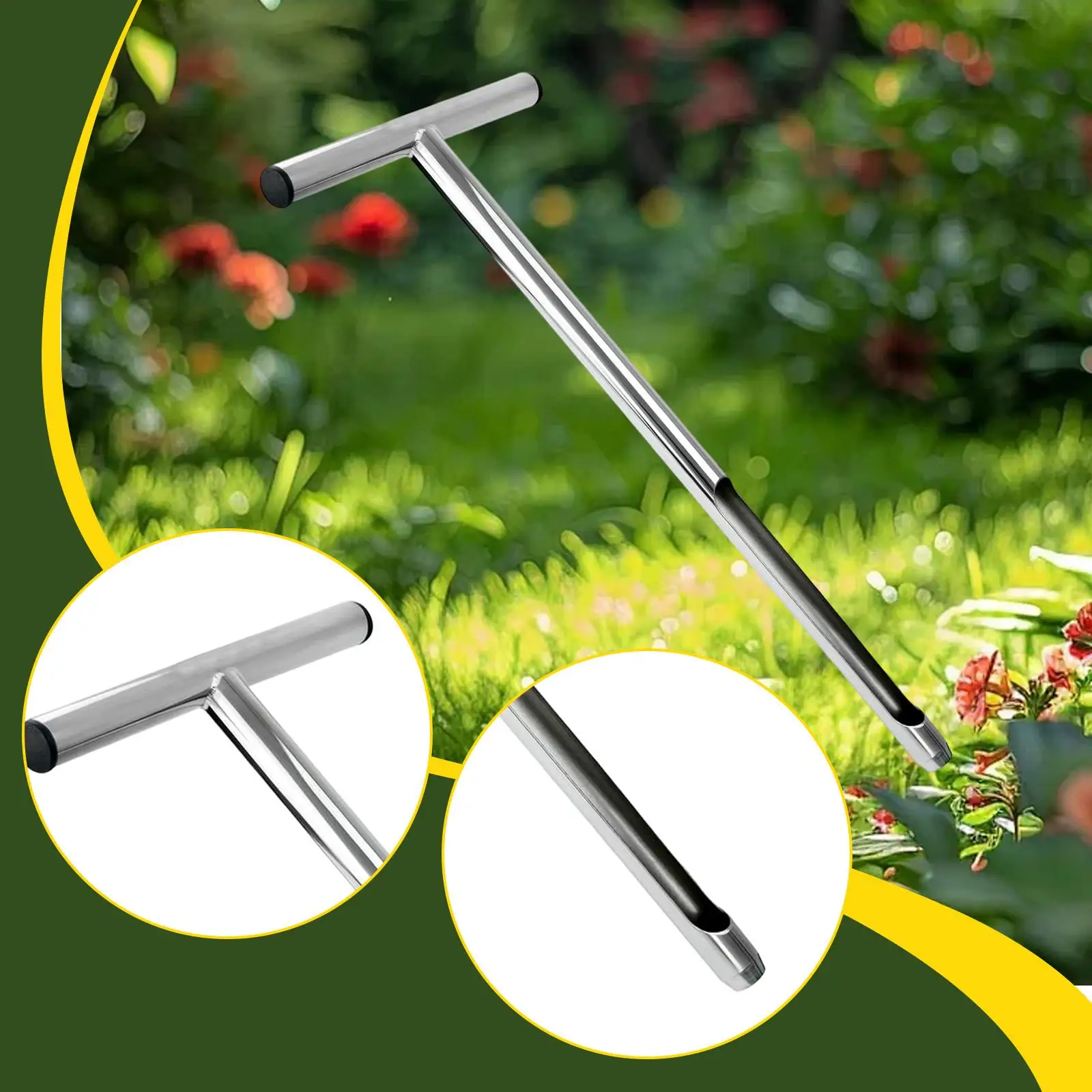 

Измеритель почвы из нержавеющей стали: эргономичный пробоотборник для тестирования почвы на фермах, в ландшафтном дизайне и на полях для гольфа