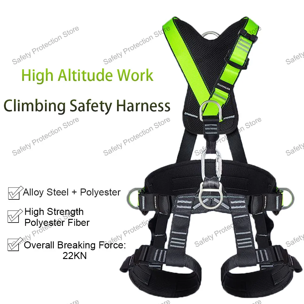 

High Altitude Work Safety Harness Full Body Five-Point Safety Belt Outdoor Rock Climbing Mountaineering Construction Equipment