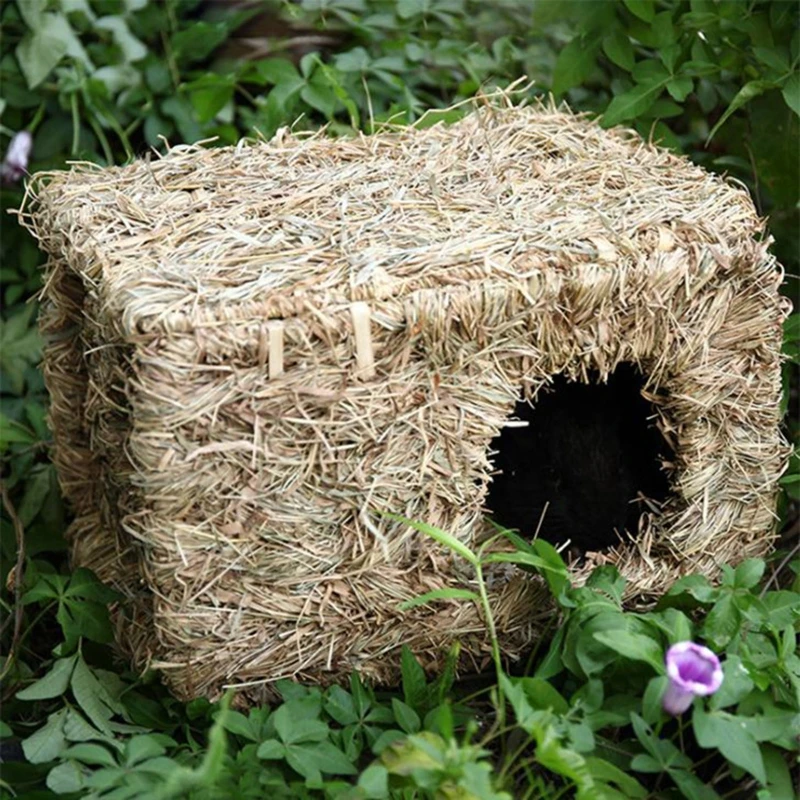 

Bunny Grass Woven House for Small Animals Hamster Tunnel Large Nest Chew