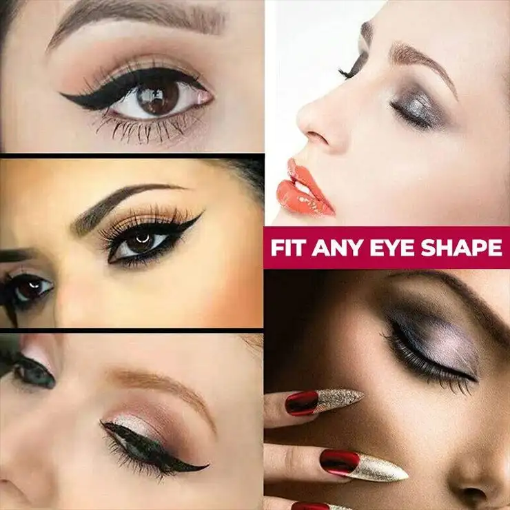 4 blätter Augen Make-Up Schablonen Eyeliner Vorlage Gestaltung Werkzeuge Augenbrauen Lidschatten Make-Up Vorlage Werkzeug Styling Zeichnung Guide