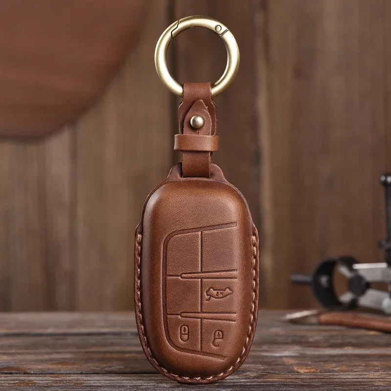 Suitable For JEEP Guider Freedom And Light Cherokee Commander Freeman Leather KeysCase Protector