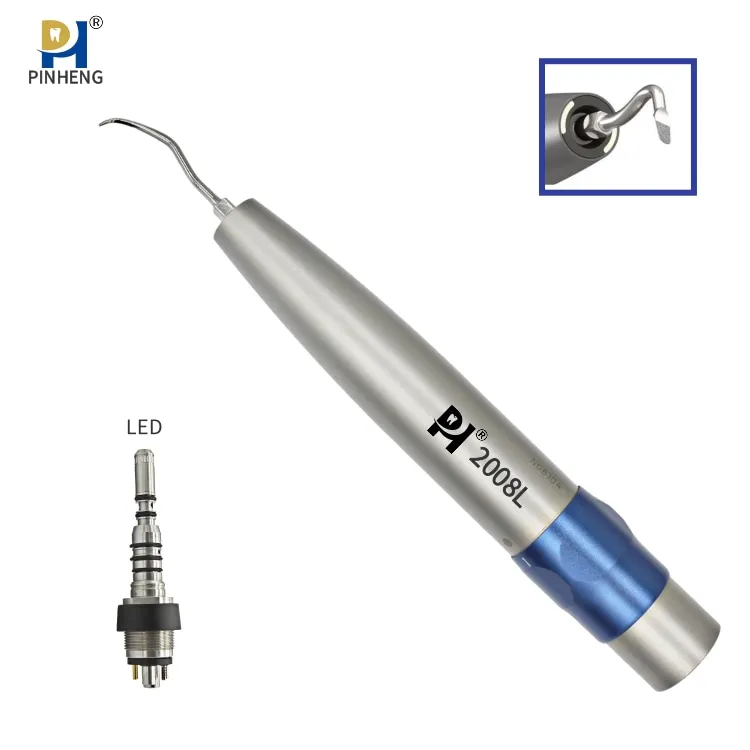 De ntal handpiece with LED quick-connect air scaler