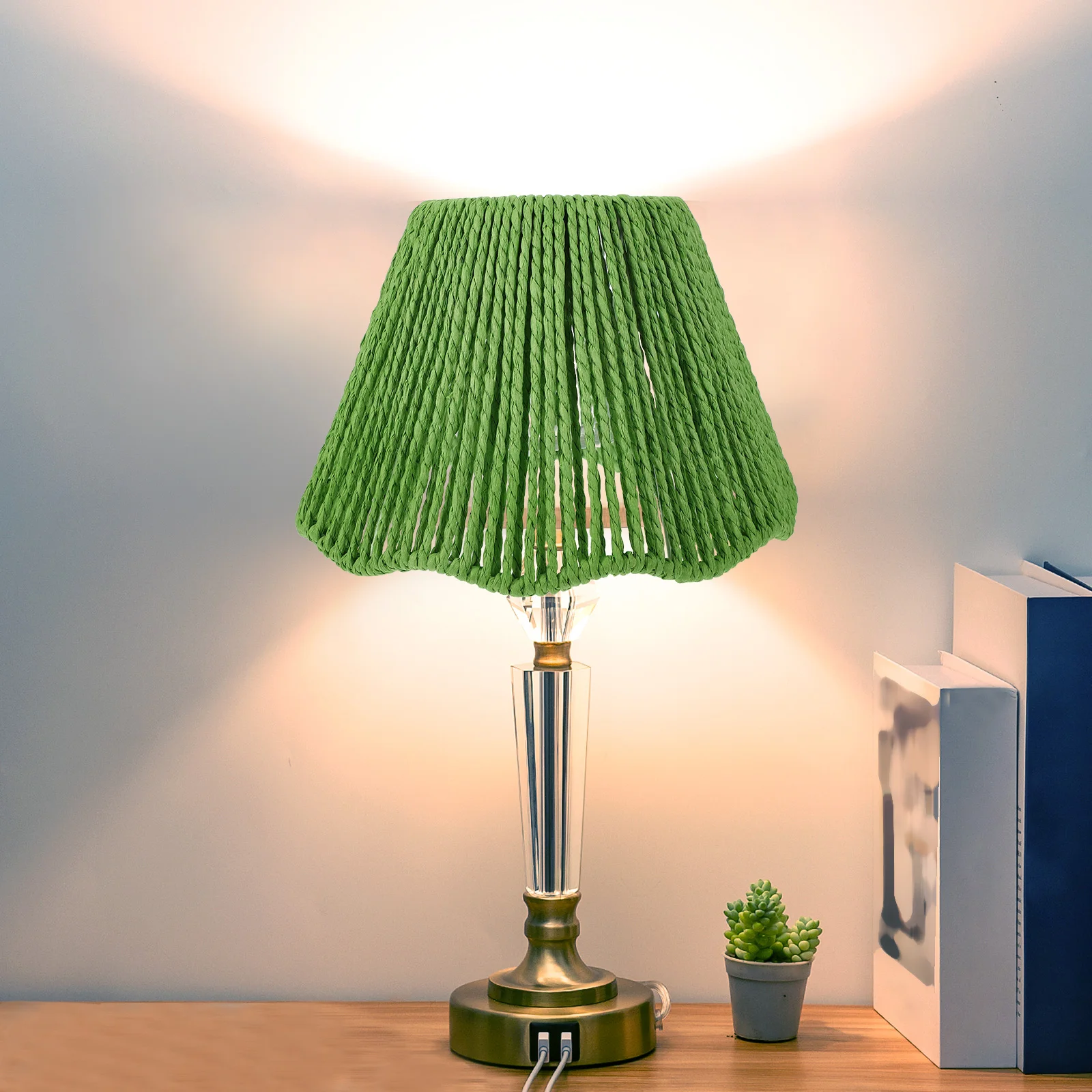 

Paper Rope Woven Lampshade 22cm Black E27 E14 Pendant Light Shades Restaurant Decor Retro Style Ceiling Lamp Cover