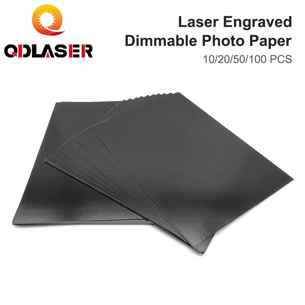 QDLASER Laser Engraved Dimmable Photo Paper for Spot Quality Debugging and Sample Testing for Laser Engraving Cutting Machine