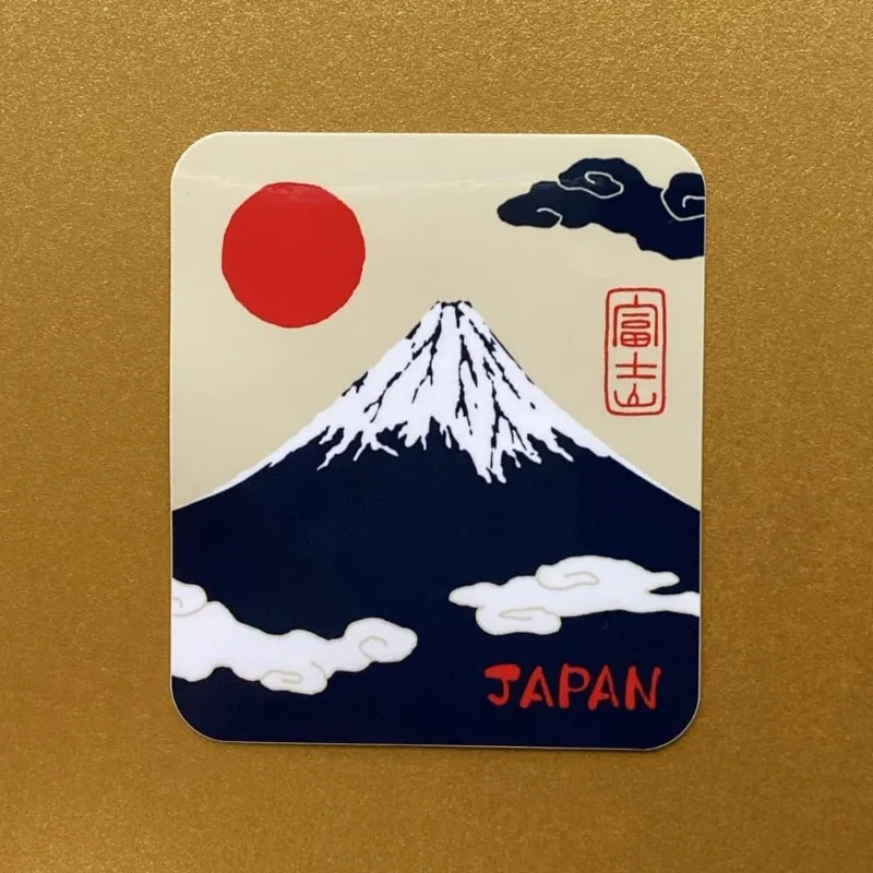 

Kyoyo Japan Mt. Наклейка Fuji — прочная виниловая декоративная наклейка для ноутбука с традиционной красной печатью и японским текстом