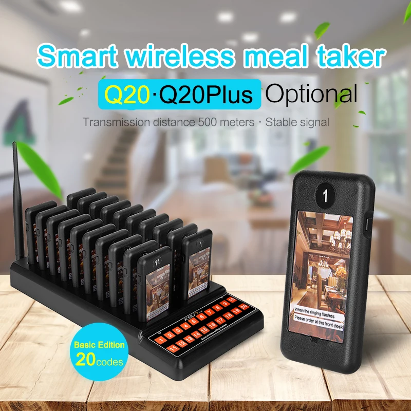 KSXQ20 Wireless Smart Pager Restaurant Queue Restaurant Equipments Transceiver Queuing System Pager