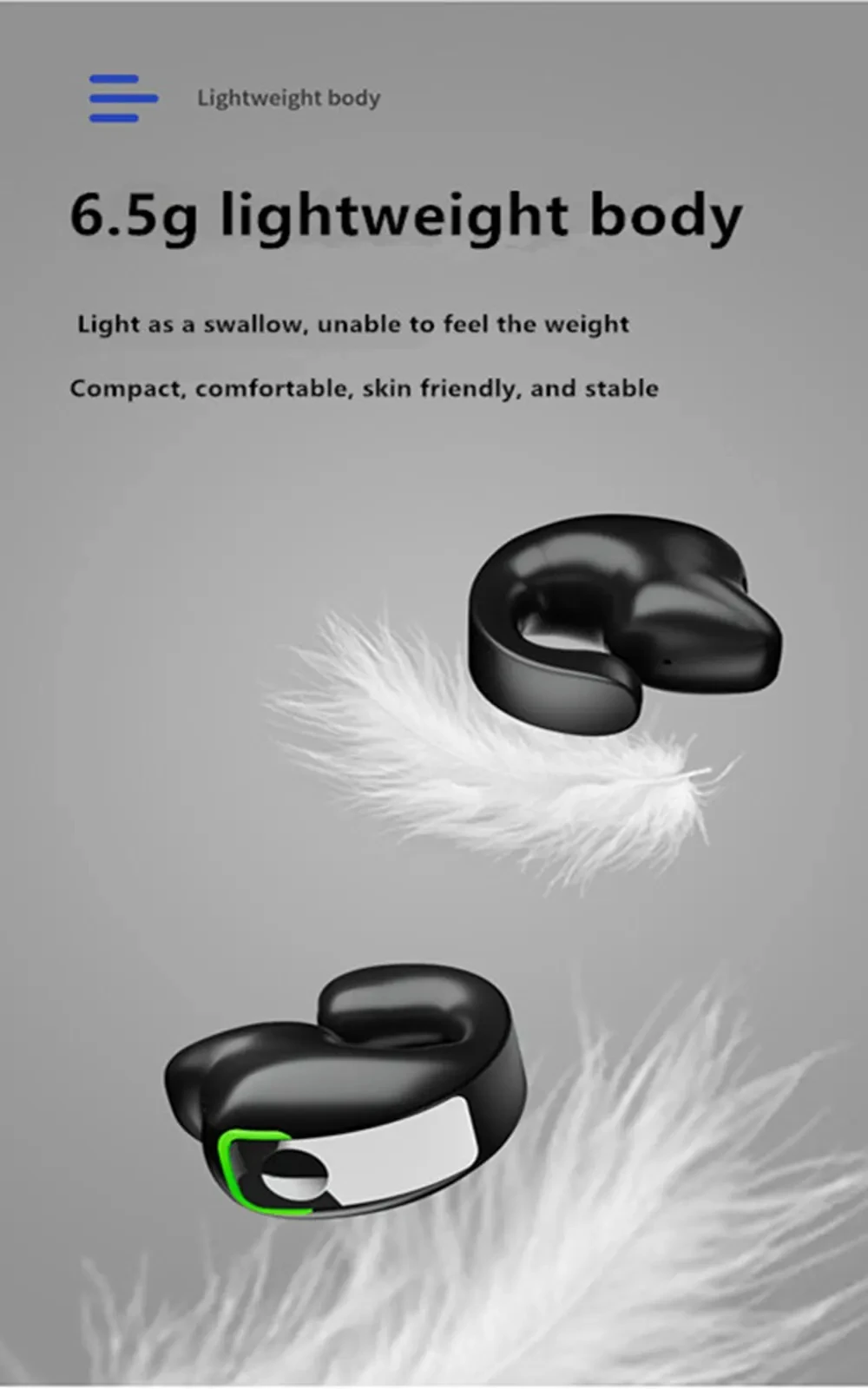 Bluetooth Earphone Clip On Monaural Inear Motion Stereo Bone Conduction Gd28 Business Wireless Earphone Mini Monaural Tws Waterp
