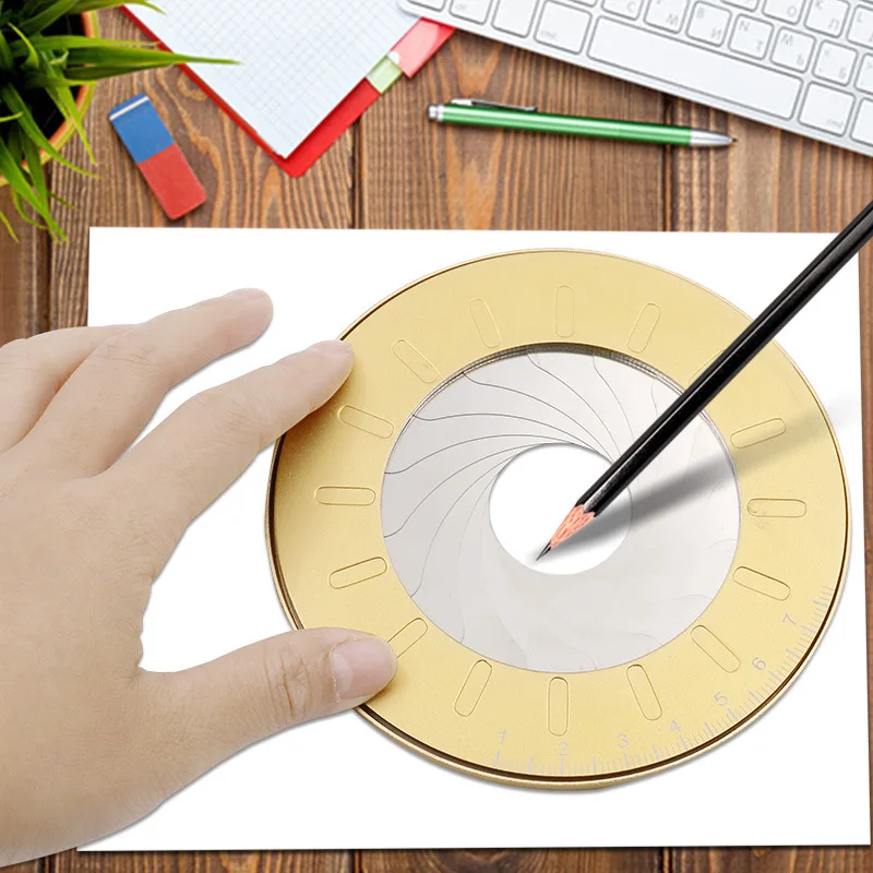 Adjustable Circle Drawing Ruler 304 Stainless Steel Measurement Compass Creative Plotting Tool for Accurate Circular Design