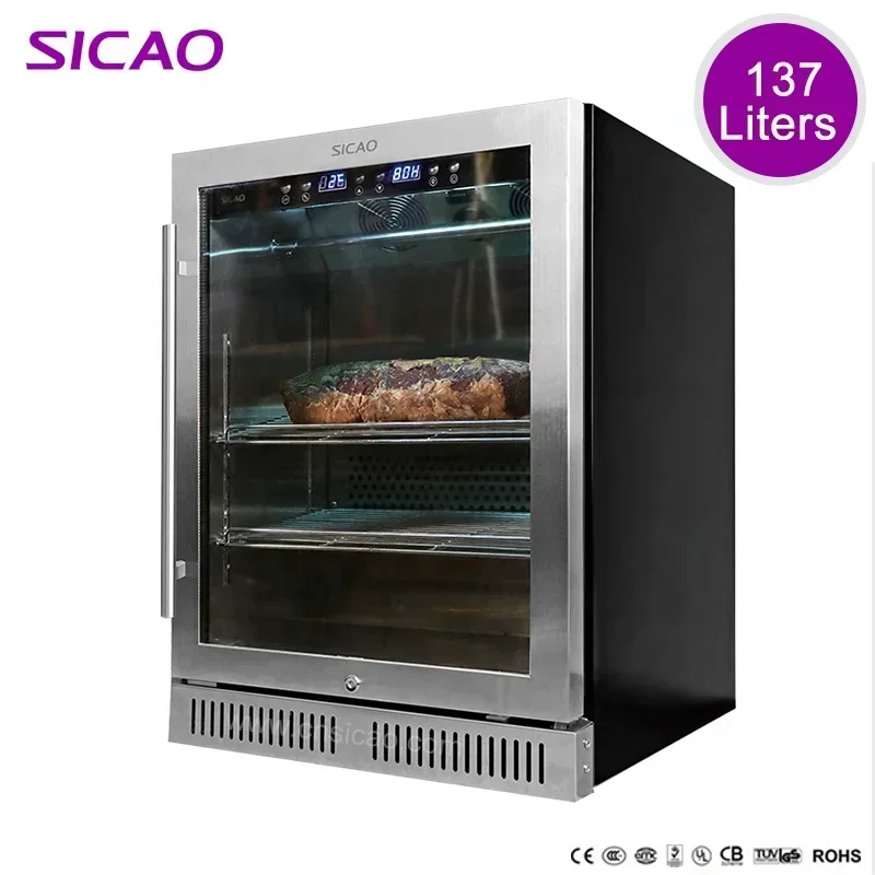 SICAO 500 ar drying steak cabinet cooler commercial hotel home bbq beef ager mini meat dry aging fridge in stock