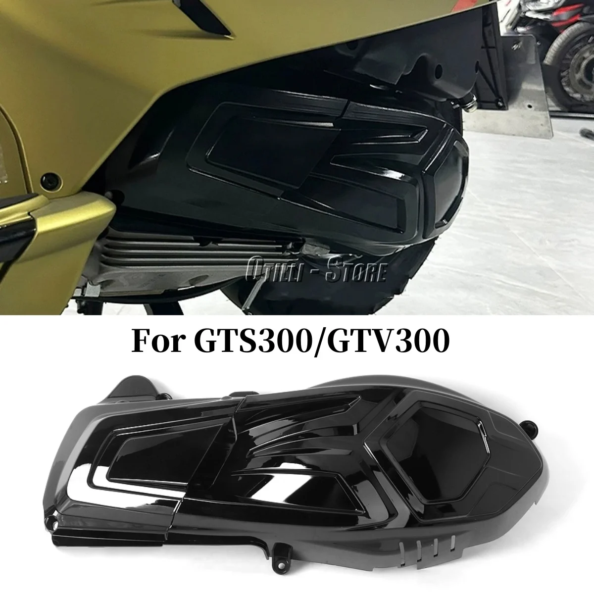 

For Vespa GTS 300 GTS300 GTV 300 GTV300 Engine Cover Scooter Bolt Transmission Guard Cover Heat Shield Protection Accessories