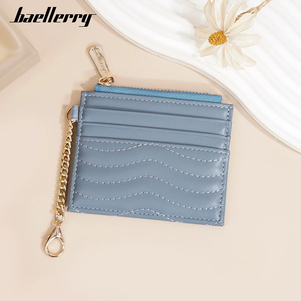 

Baellerry New Simple Zipper Women Wallets Mini Slim Card Holder Brand Female Purse High Quality Short Coin Pocket Women's Wallet