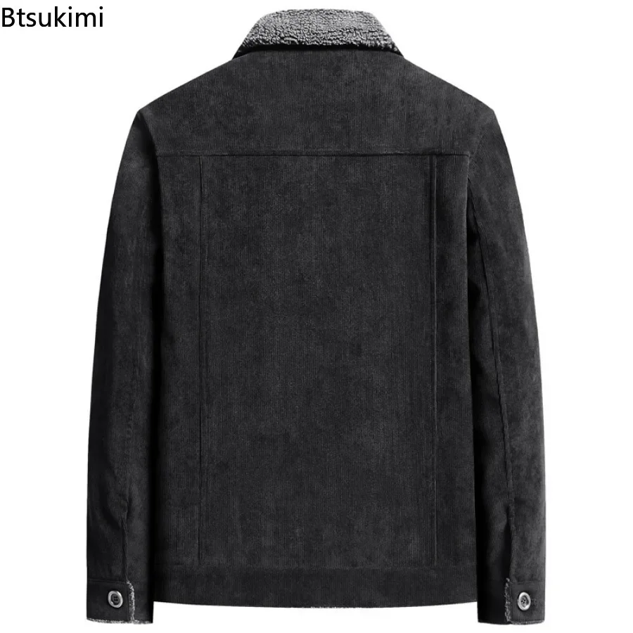 2024 Men's Autumn Winter Coats Jacket Wool Liner Thicker Warm Jackets for Men Cotton Casual Jackets Outerwear Winter Coats M-5XL