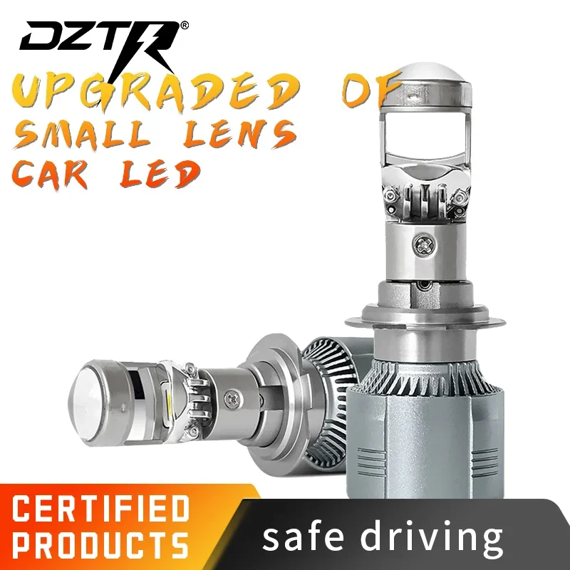 DZTR 2x H7 H11 LHD/RHD LED Headlight Mini Lens Projector 9005/9006 Auto Low Beam Canbus Bulb For Car/Motor 12v 80W 10000LM