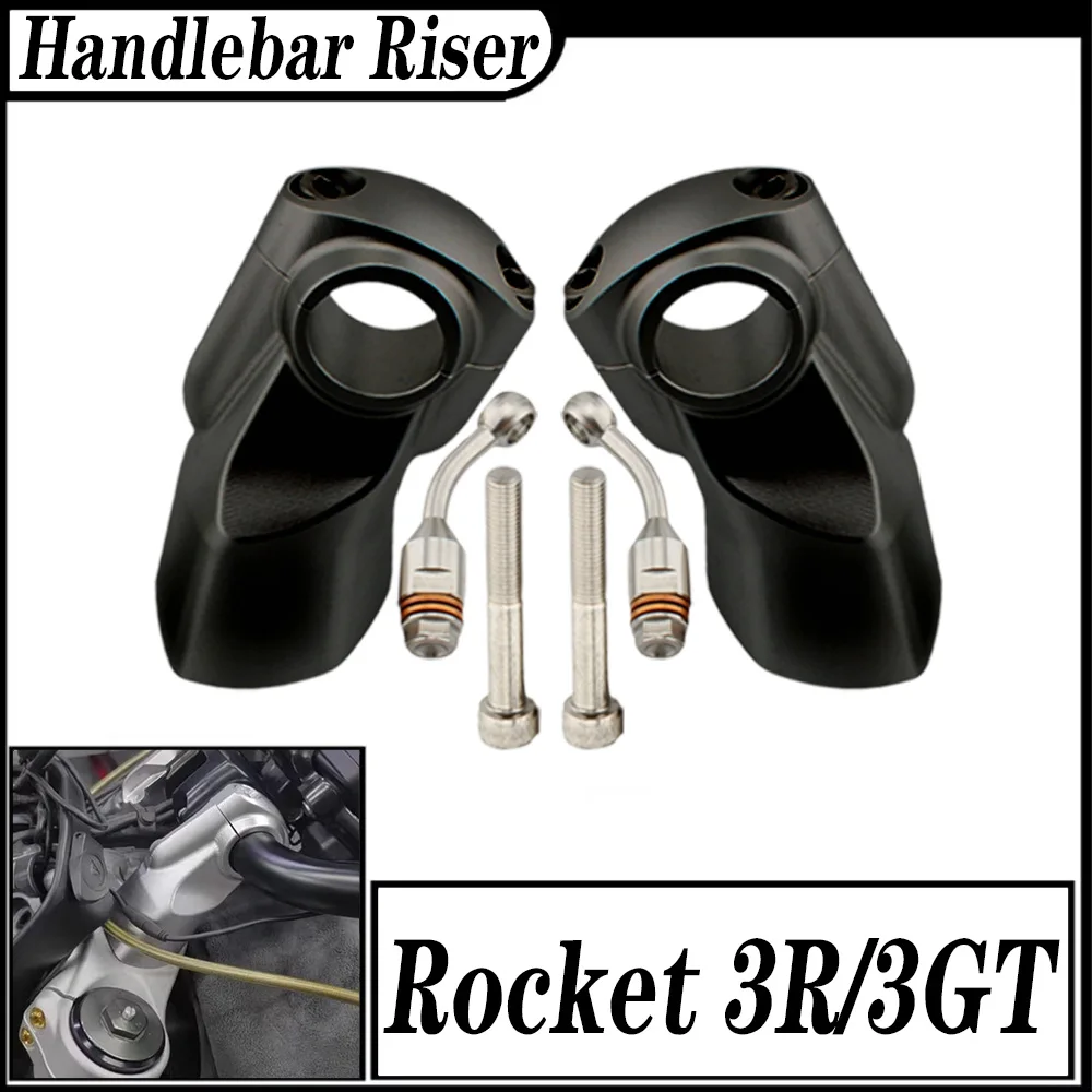For Triumph Rocket 3R Rocket 3GT 2019-2024 Motorcycle Handlebar Riser Mount Clamp Lift 22MM Move Back 32MM