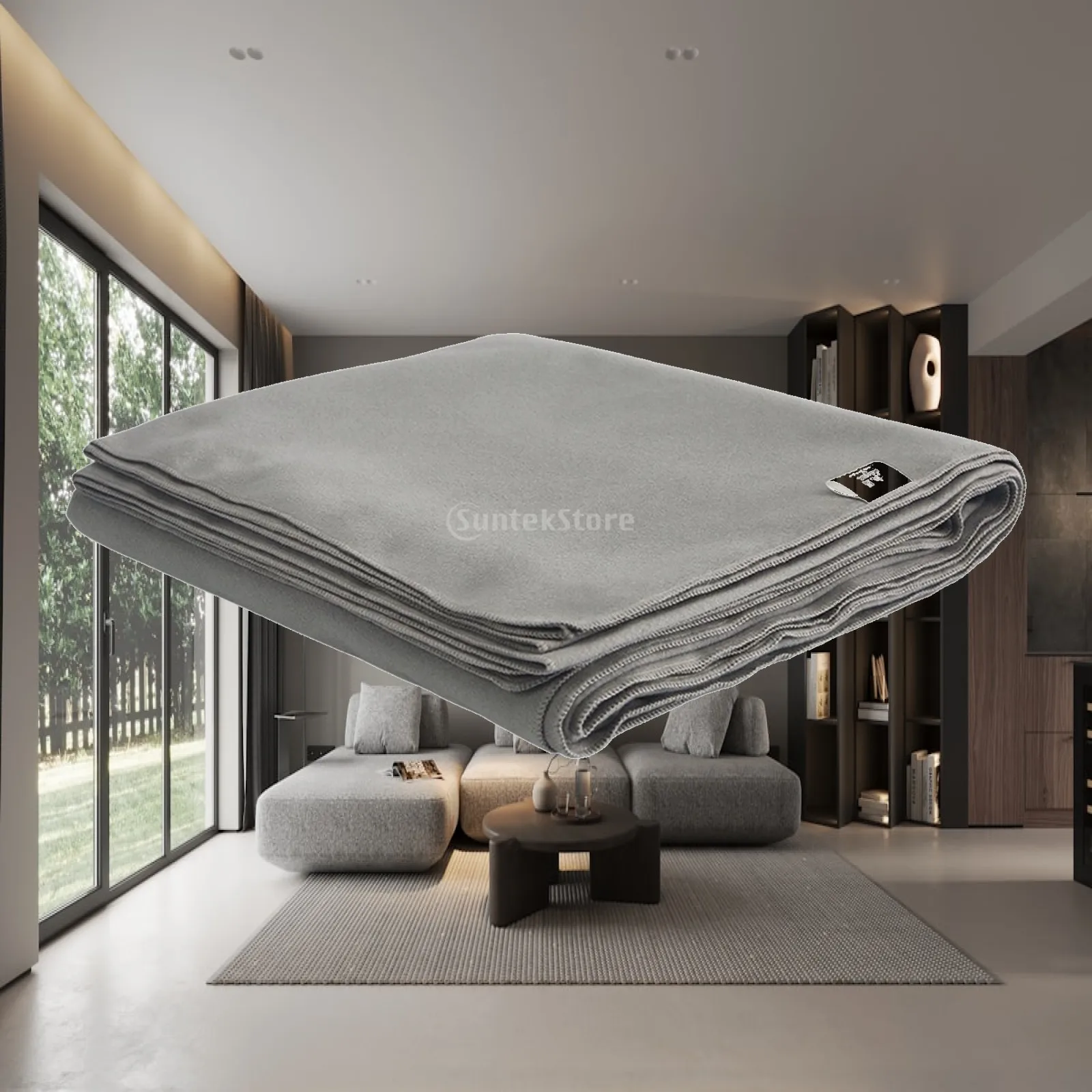 Durable Polyester Yoga Exercise Blanket for Meditation Support and Warmth During Cooldown Sessions
