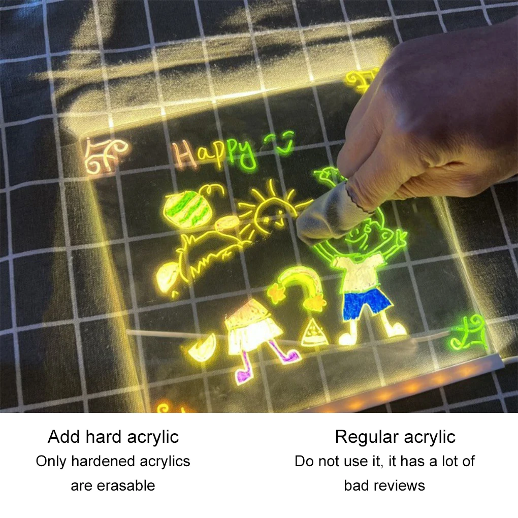 Creative LED โคมไฟข้อความ Note Board Erasable USB Childre กระดานวาดภาพห้องนอน Night Light วันเกิดเด็กของขวัญโคมไฟกลางคืน