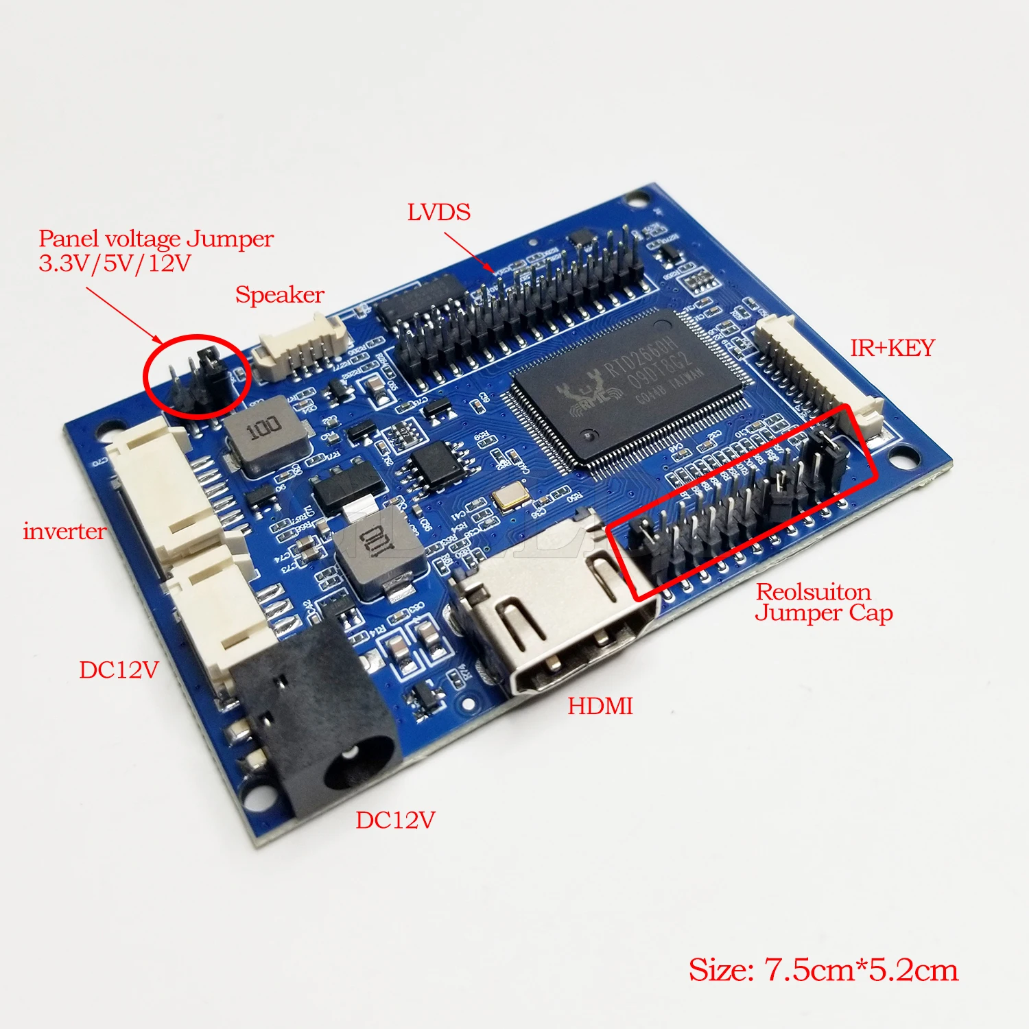 30 programma's mini LCD driver board HDMI naar LVDS jump cap programma + 6 stks lvds kabel kit 30 P 40 P 1/2CH 6/8 BIT Draagbare display DIY