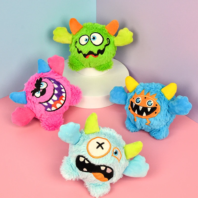 Fun Little Monster Plush Dog Toys Make a Sound To Attract Dog Attention Companion Factory Direct Sales
