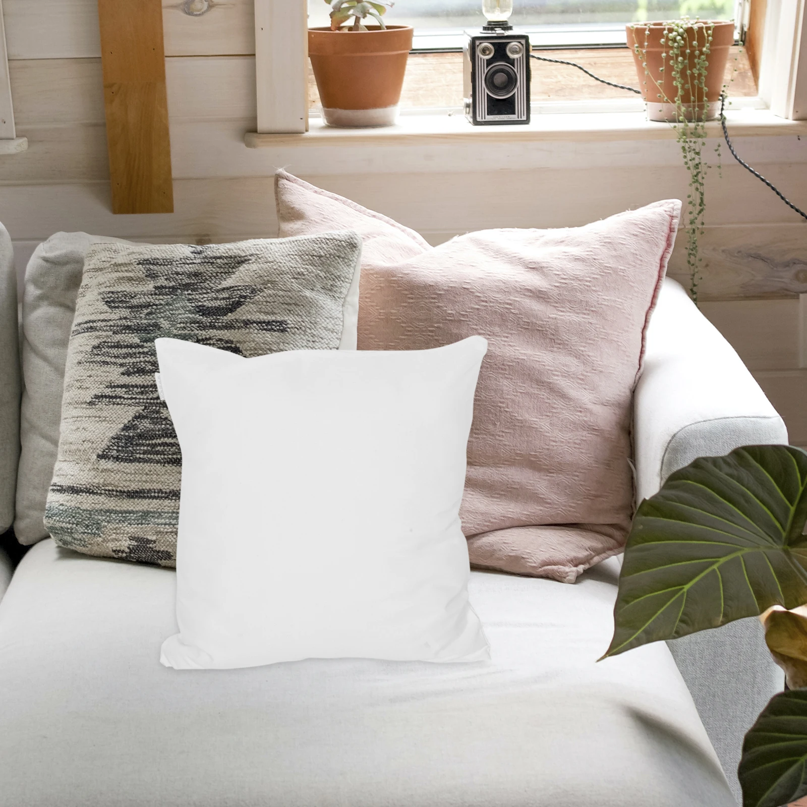 

Brushed Fabric Pillow Cover Inner Liner For Bed Zippered Pillowcase Linen Cushion Sofa Backrest Pillow Protector Core Cover