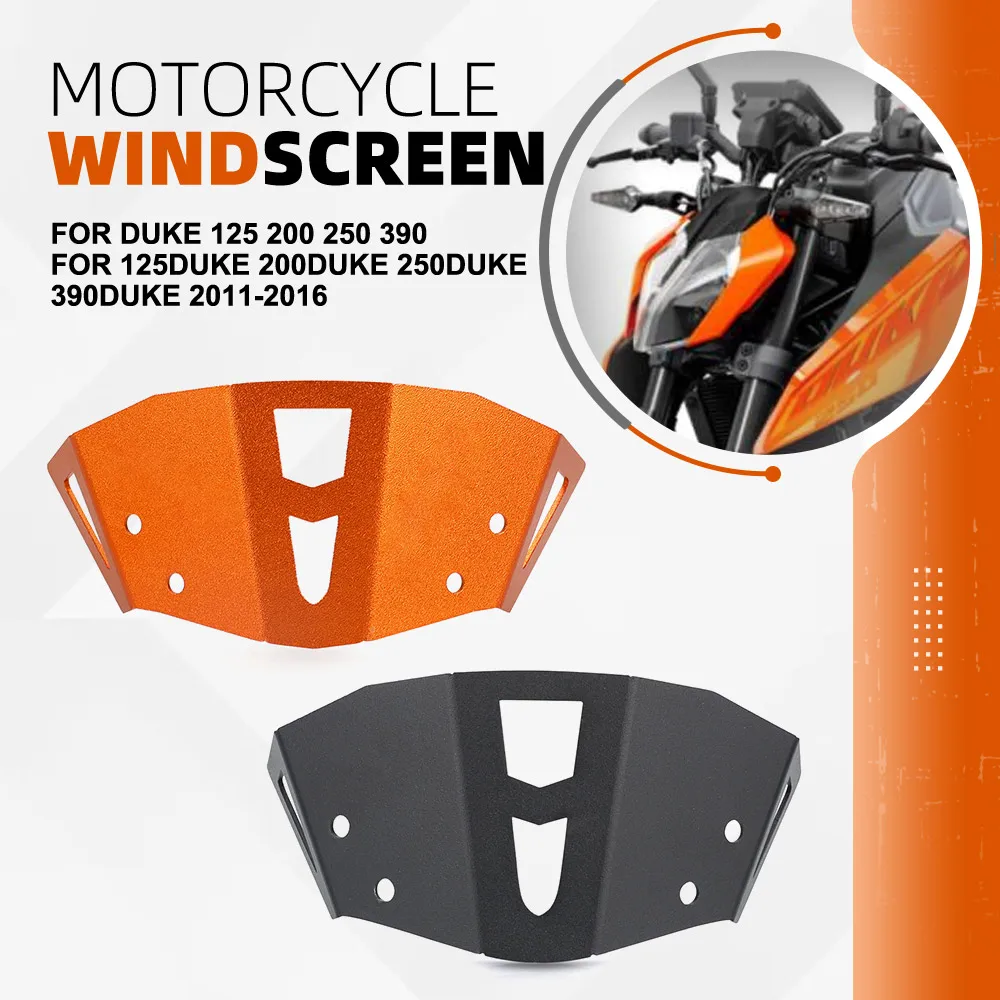 

Motorcycle Windscreen For Duke 125 250 200 390 Duke 2011 - 2023 2015 2016 Motorcycles Accessories Windscreen Deflector Fairing