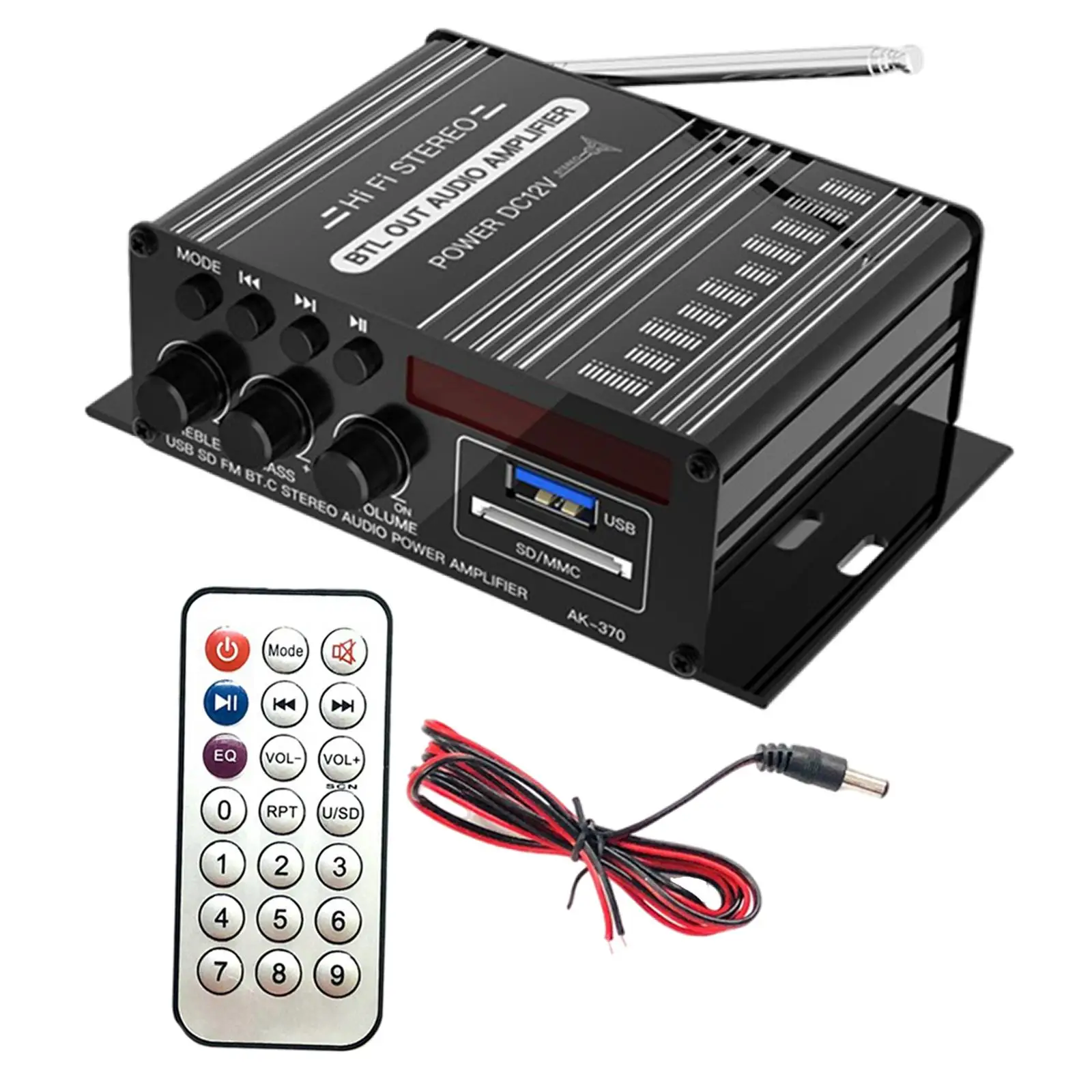 2 Channel Car Amplifier RCA Stereo Port MP3 Ape Flac WMA Format for Desktop