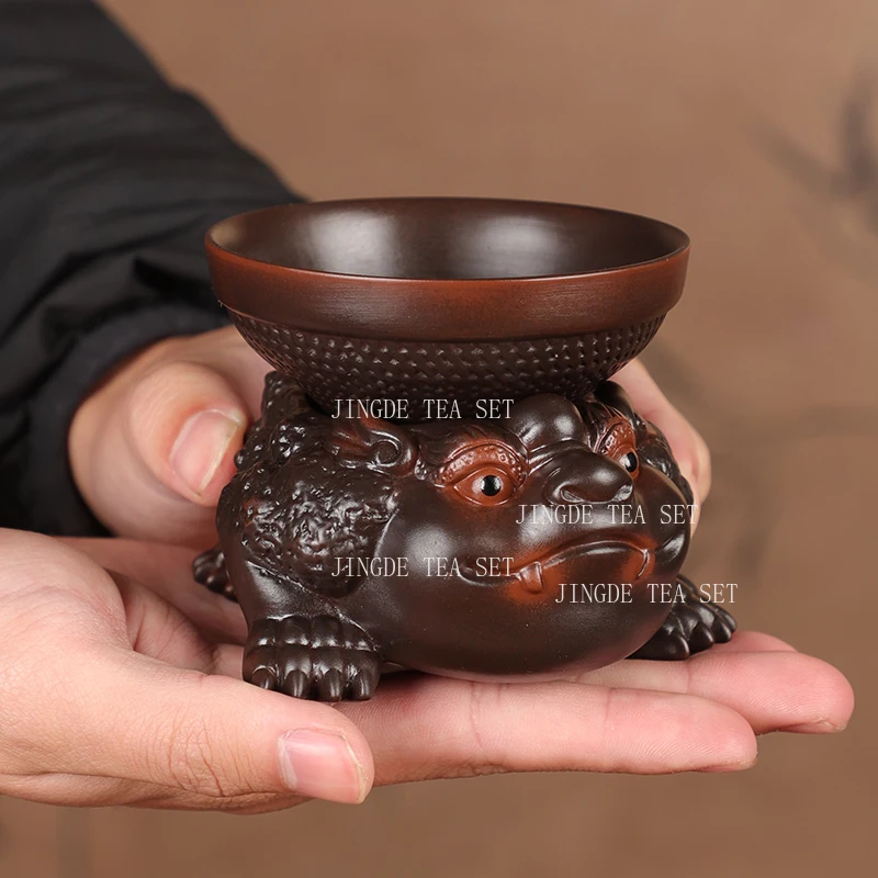 

Юньнаньская фиолетовая керамика Pixiu, утечка чая, встроенная группа фильтрации, бытовой фильтр для чая, китайский чай, орнамент для домашних животных