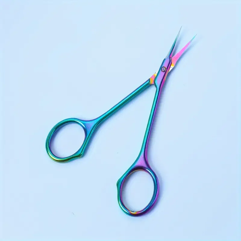 

1pcs Stainless Steel Cuticle Scissors - Ambidextrous Curved Tip Manicure Scissor, Unscented Dead Skin Remover, High Precision Na