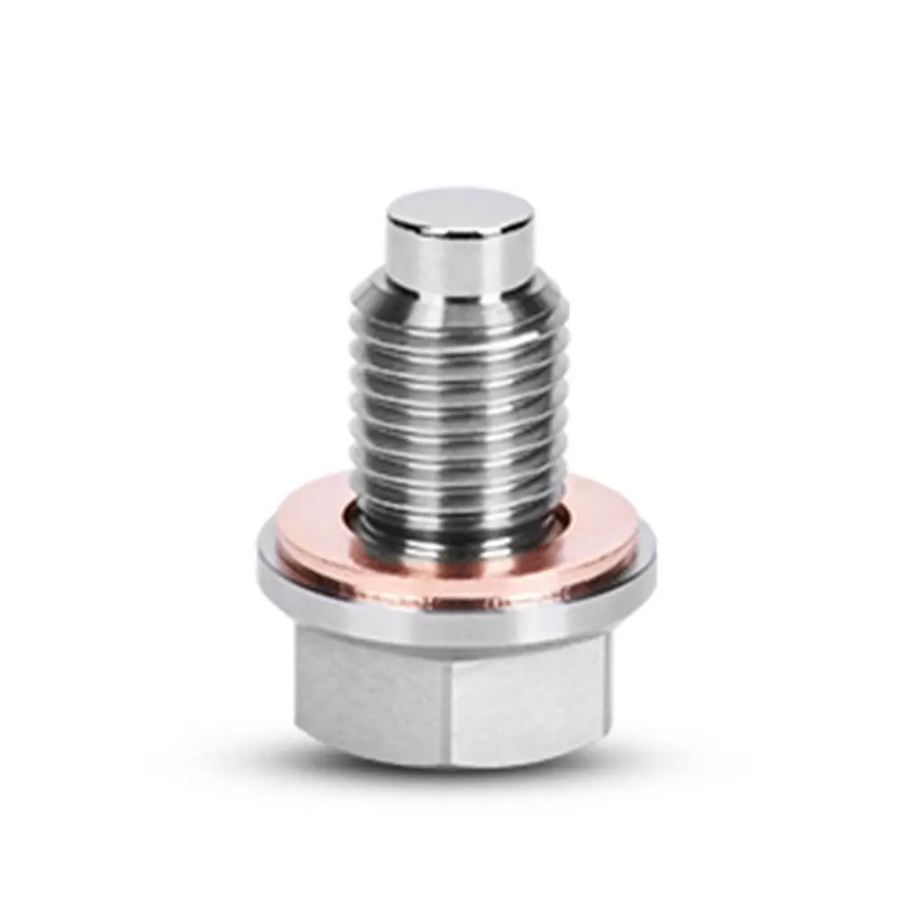 

M12 M16 M18 M20 Oil Drain Plug Magnetic with Neodymium Magnet Oil Pan Plug with Copper Gasket Stainless Steel