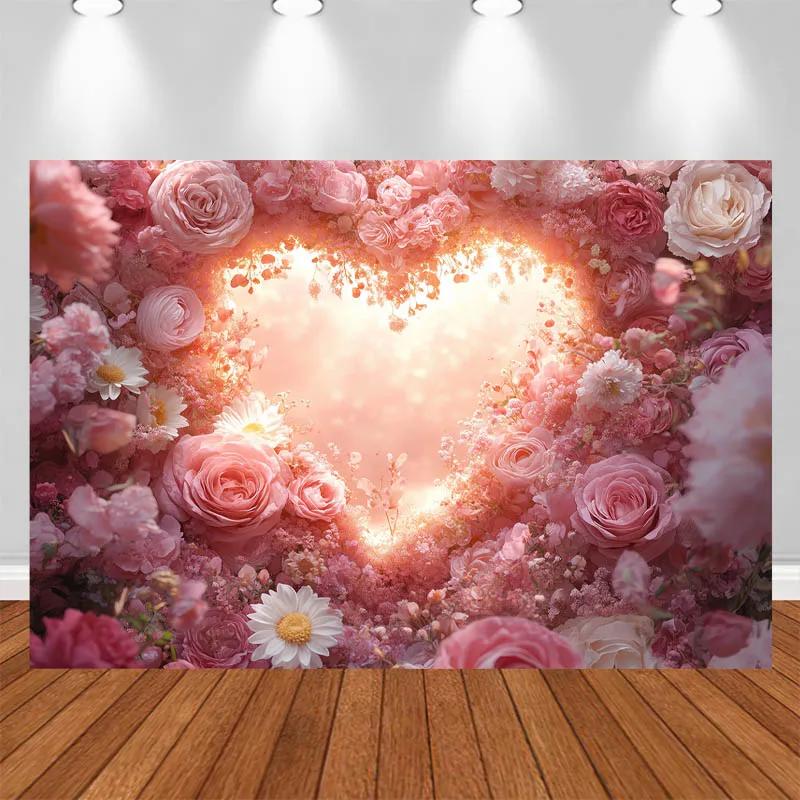 

LS Photography Background Full-Screen Rose Decor Pregnant Wedding Adult Portrait Photo Backdrop Studio