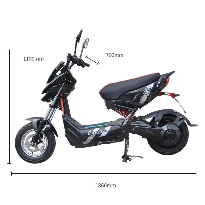 2025 novo estilo direto da fábrica atacado motocicleta elétrica de alta velocidade 1200w 60/72v12ah/20ah scooter elétrico de lítio ciclomotor para