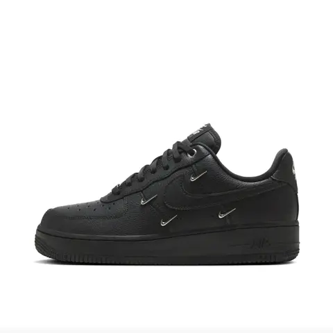 Nike Air Force 1 Men's and Women's Skateboarding Shoes, Lightweight, Retro Style, Air Cushion, Durable, Non Slip Sneakers, Black