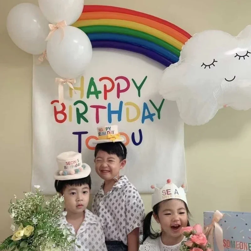 Bespoke Children's Hair Band Ins Birthday Hat Festival Celebration One-year-old Decoration Pointed Hat Children's Headwear