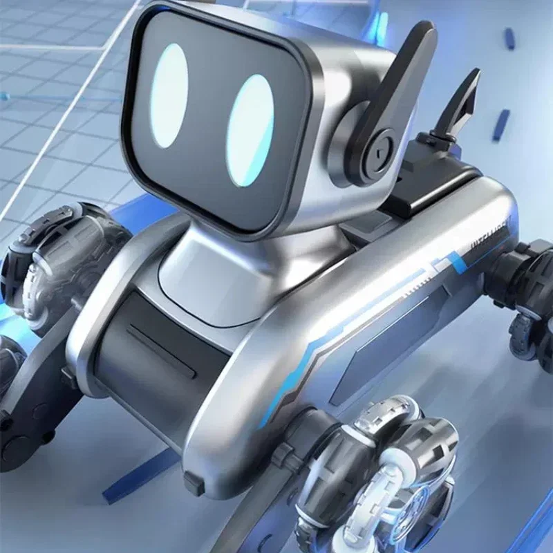 Technology birthday gift, give boy handle control, toy ten-year-old boy, eight-wheeled stunt robot dog