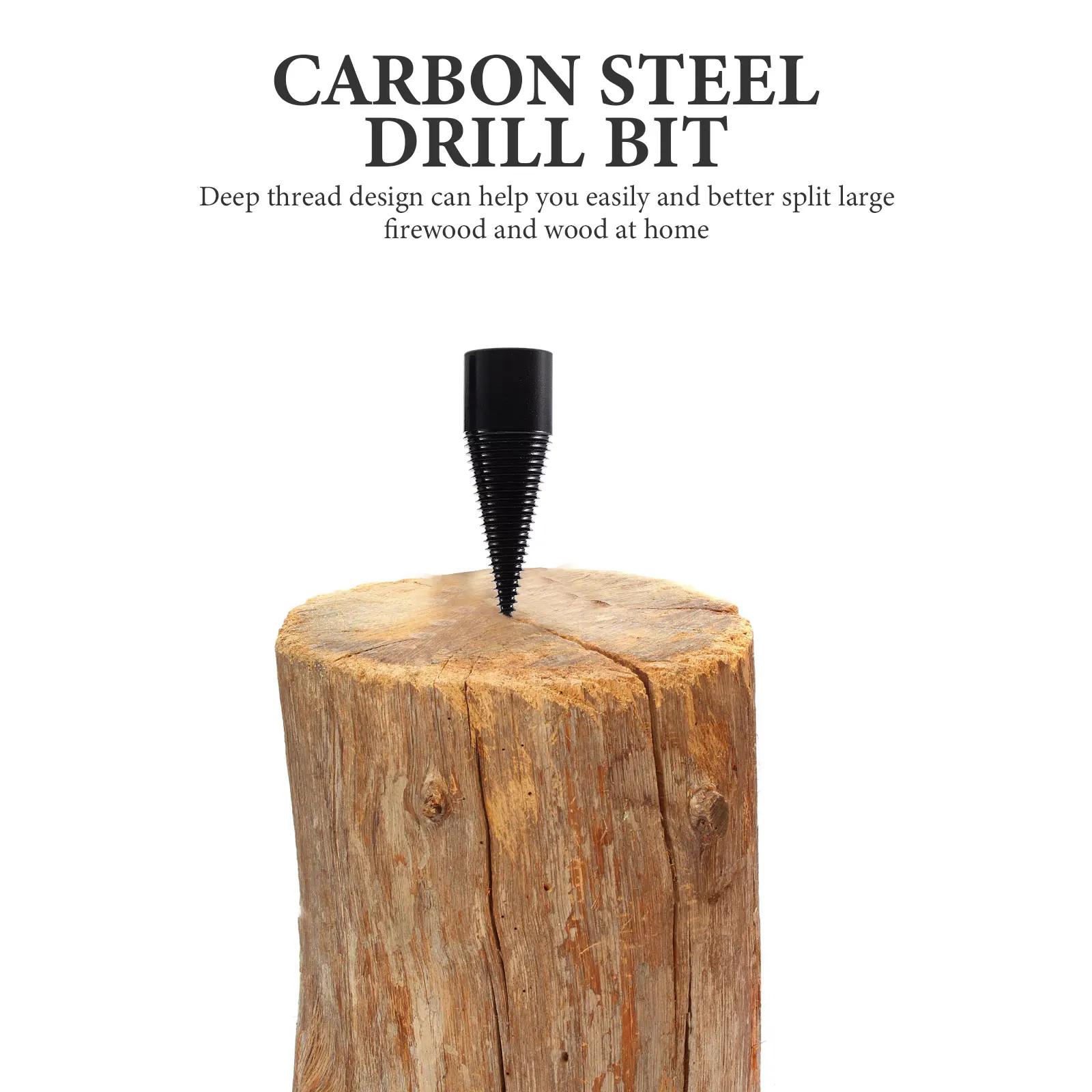 

Carbon Steel Wood Drill Bit Set Hexagonal Bits Wear Resistant Firewood Splitter Tool for Electric Drills Suitable