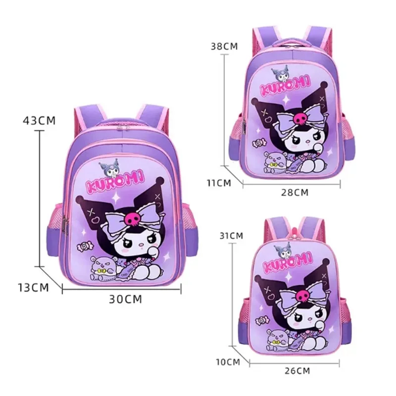 Sanrio Kuromi My Melody Anime Children Backpack Cute Schoolbags Cartoon Large Capacity Shoulder Bag Birthday Gift for Friend