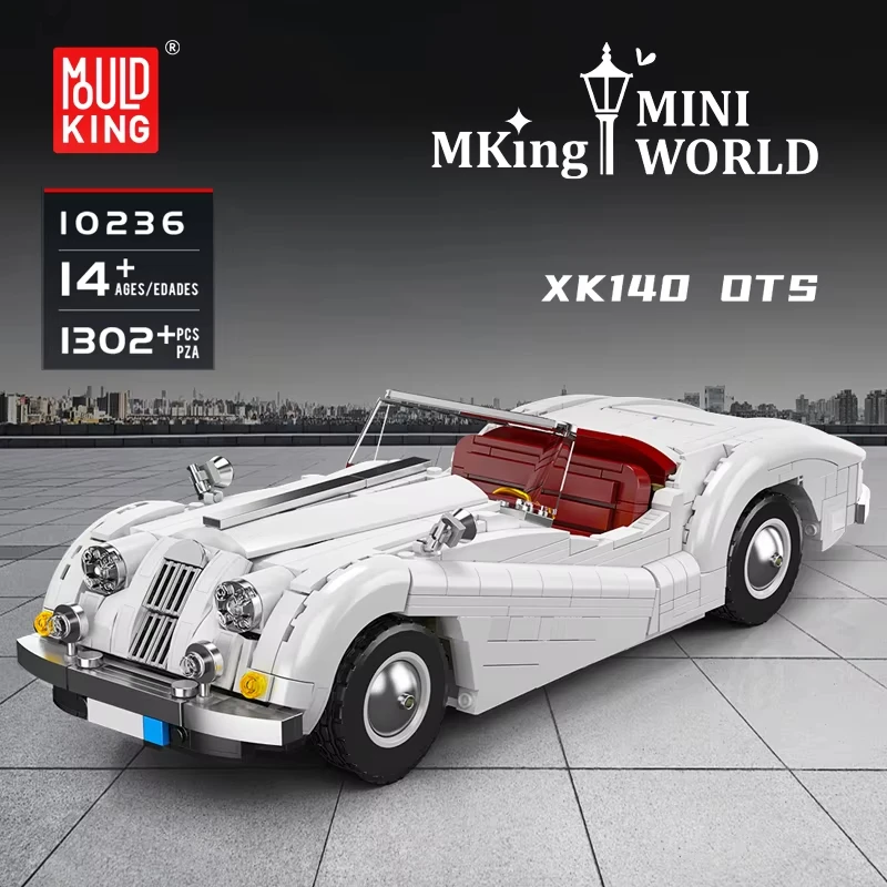 1302 Pz Tecnico Classico Auto Sportiva XK140 OTS Super Sport Auto Da Corsa Building Blocks MOC Roadster Giocattoli Set per I Regali Dei Bambini
