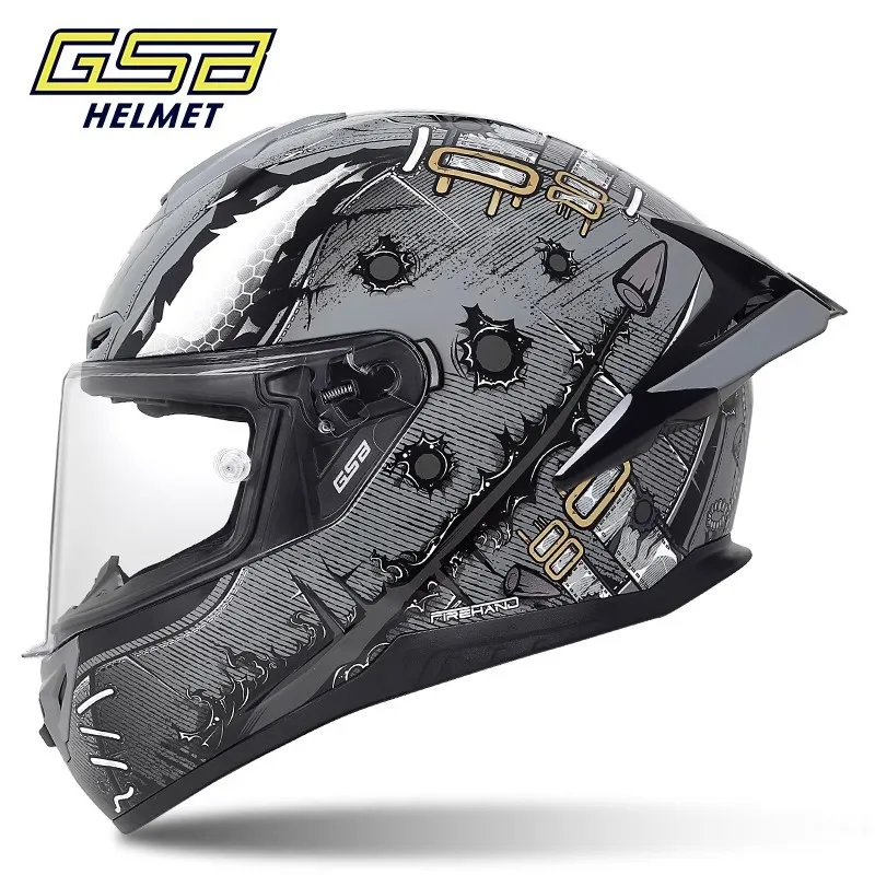 

GSB Motorcycle Helmets Men Women Large Tail China Wind China-Chic Motorcycle Full Helmets 361GT full face helmet casco moto