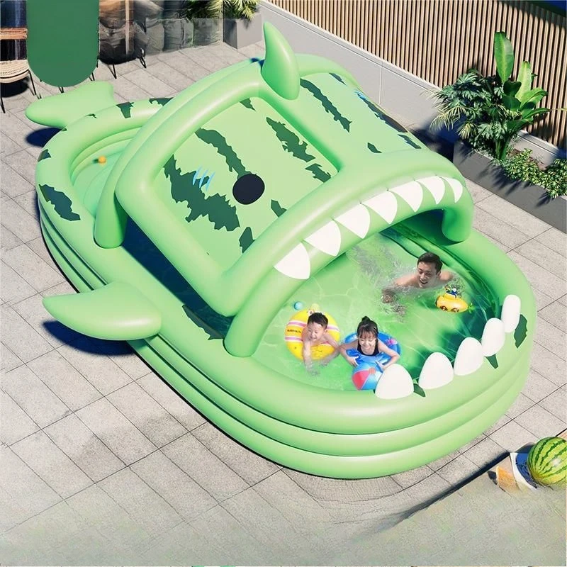

Shark Inflatable Swimming Pool Home Castle Water Park Children's Villa Courtyard Pool Bathing Pool Swimming Outdoor