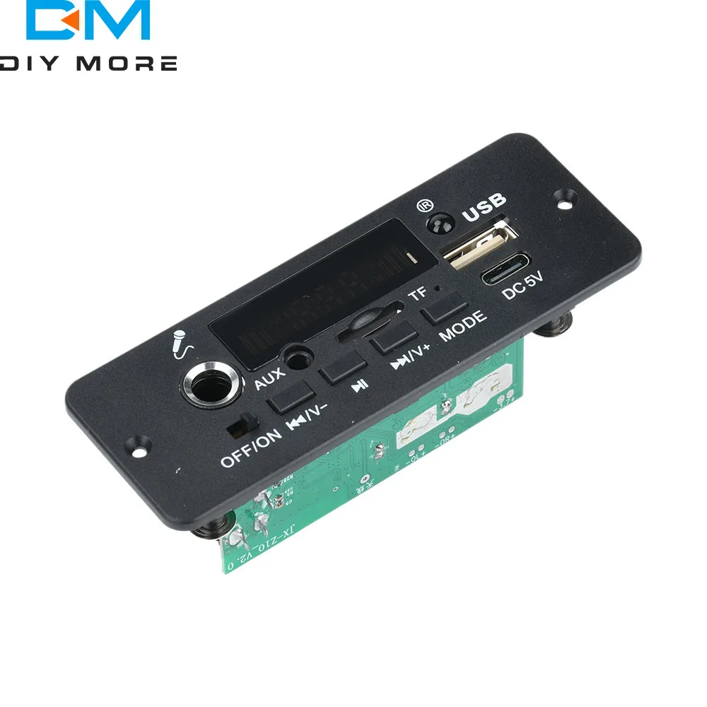5W + 5W Digitalverstärker MP3-Decoderplatine DC 5V Bluetooth 5.0 FM-Unterstützung Mikrofon Auto MP3-Player mit Fernbedienung