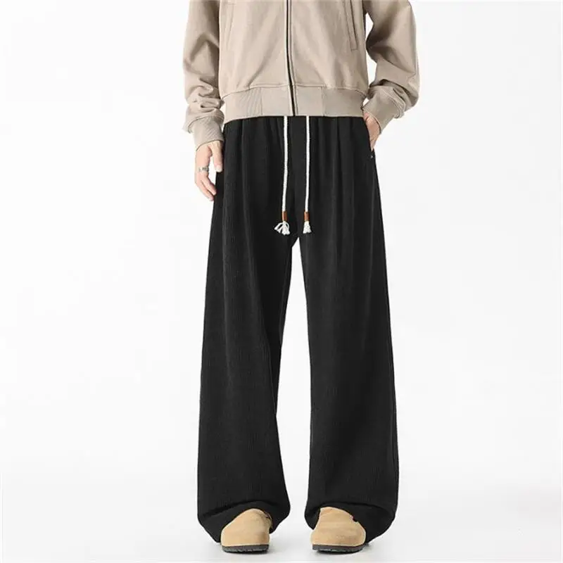 

Men's New Corduroy Pants, Spring And Autumn Sports Casual Pants, Retro Versatile Loose Straight Leg Oversized Sweatpants