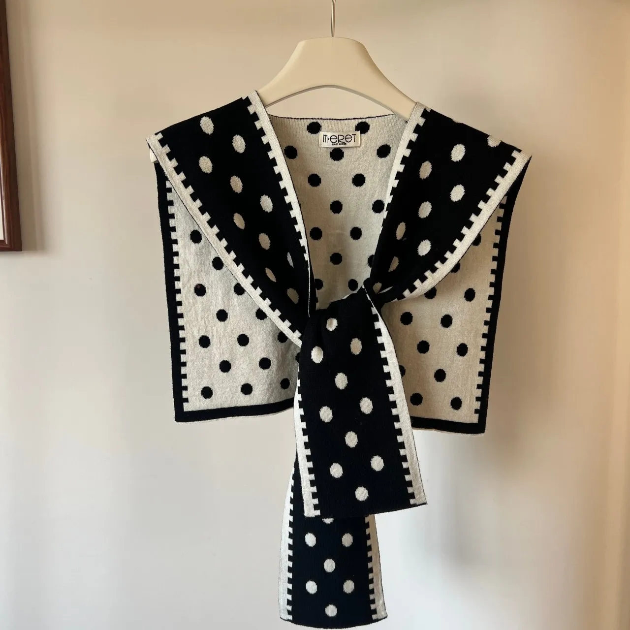 

Корейская вязаная шаль в горошек: новая весенне-осенняя верхняя одежда, модный жилет для создания многослойных образов, высококачественный вязаный кардиган