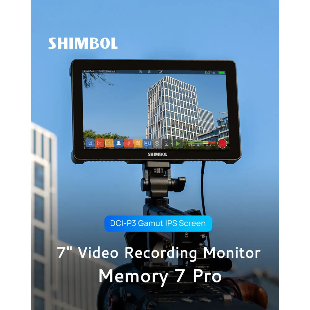 Shimbol Memory 7 Pro 7 "pantalla táctil 4K HDMI/3G-SDI Monitor de grabación salida de LUT 3D 2200Nits carcasa de aluminio para cámaras DSLR