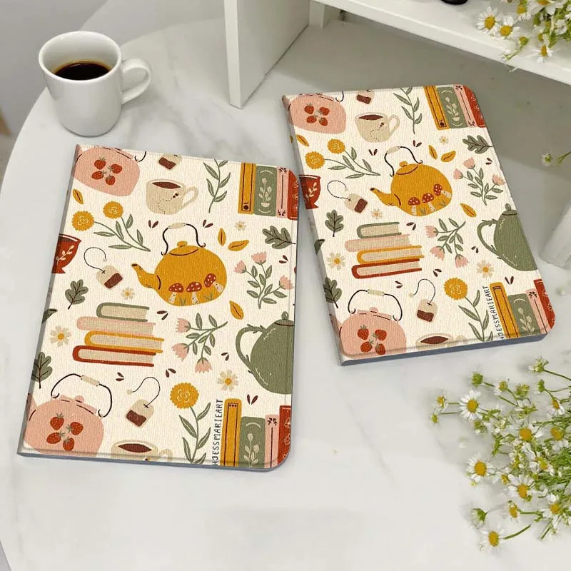 

White Floral Leaves Case For Honor MediaPad MatePad 6 7 X8 M5 M6 V6 V7 T5 T10 T10s 10 11 SE C5e X8a Pro Lite Tablet