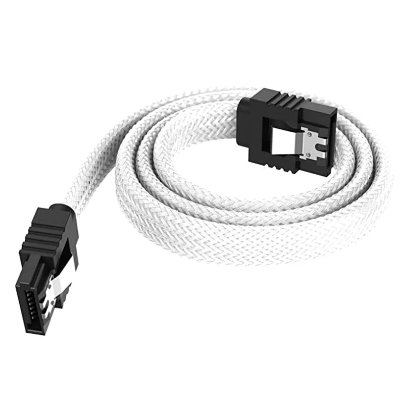 ✰✪SATA 3.0 III SATA3 7pin Data Cable 6Gb/S SSD Cables HDD Hard Disk Drive Cord Line With Nylon Premium Sleeved