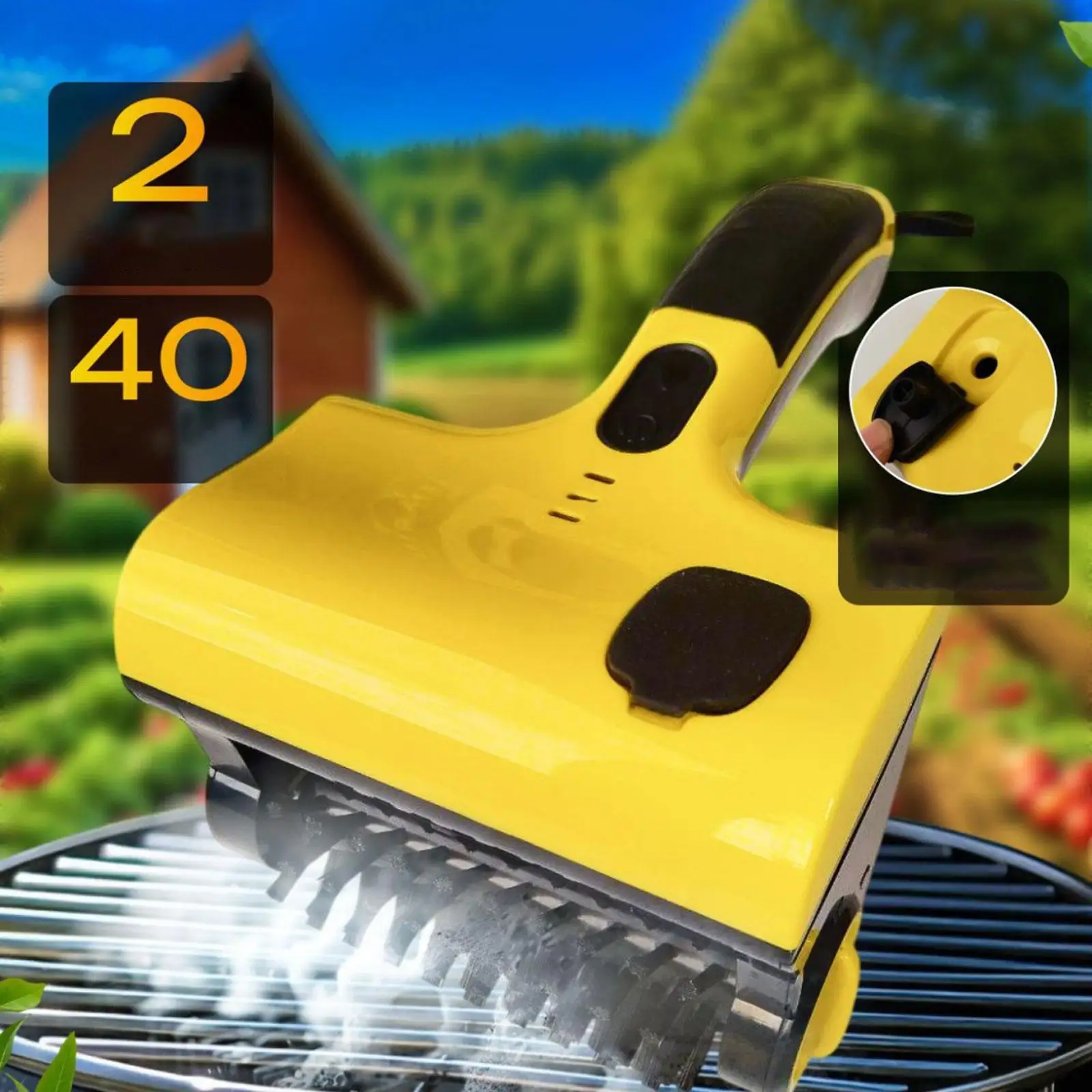 High Power BBQ Grill Accessories Electric Cleaning Brush with Waterproof Design for Outdoor Barbecue Kit