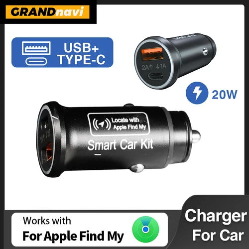 Mini localizador GPS Universal, cargador de coche, encendedor de cigarrillos, adaptador USB tipo C, uso oculto para iPhone, IOS, Apple, encontrar mi aplicación