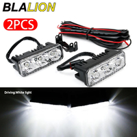 BLALION Car DRL LED Daytime Running Light 12V 6000K Super White High Power Fog Lamp Waterproof Flood Spot Light for Vehicle Boat