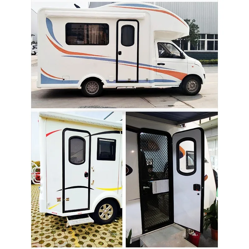 Self-towing modified RV accessories, with insect-proof mesh gauze door, off-road vehicle living car door