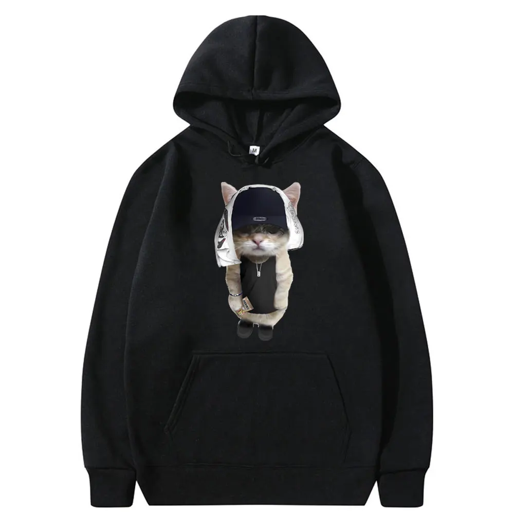 

Sweden Rapper Bladee Kitty Meme Print Hoodie Men Hip Hop Oversized Street Pullover Man Fashion Vintage Hoodies Male Sweatshirts